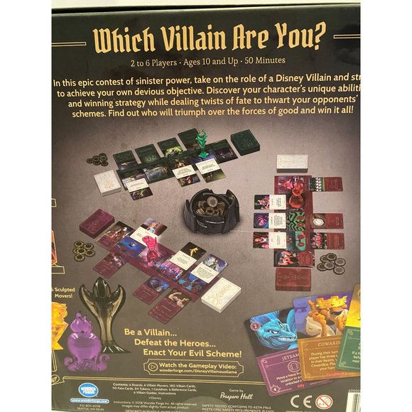 Disney Villainous Strategy Board Game, Be Evil, Defeat the Heroes and Win, Compl - Picture 3 of 4